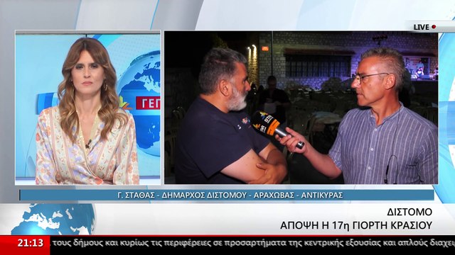 Ο Δήμαρχος Διστόμου- Αράχωβας - Αντίκυρας, Γιάννης Σταθάς στο STAR