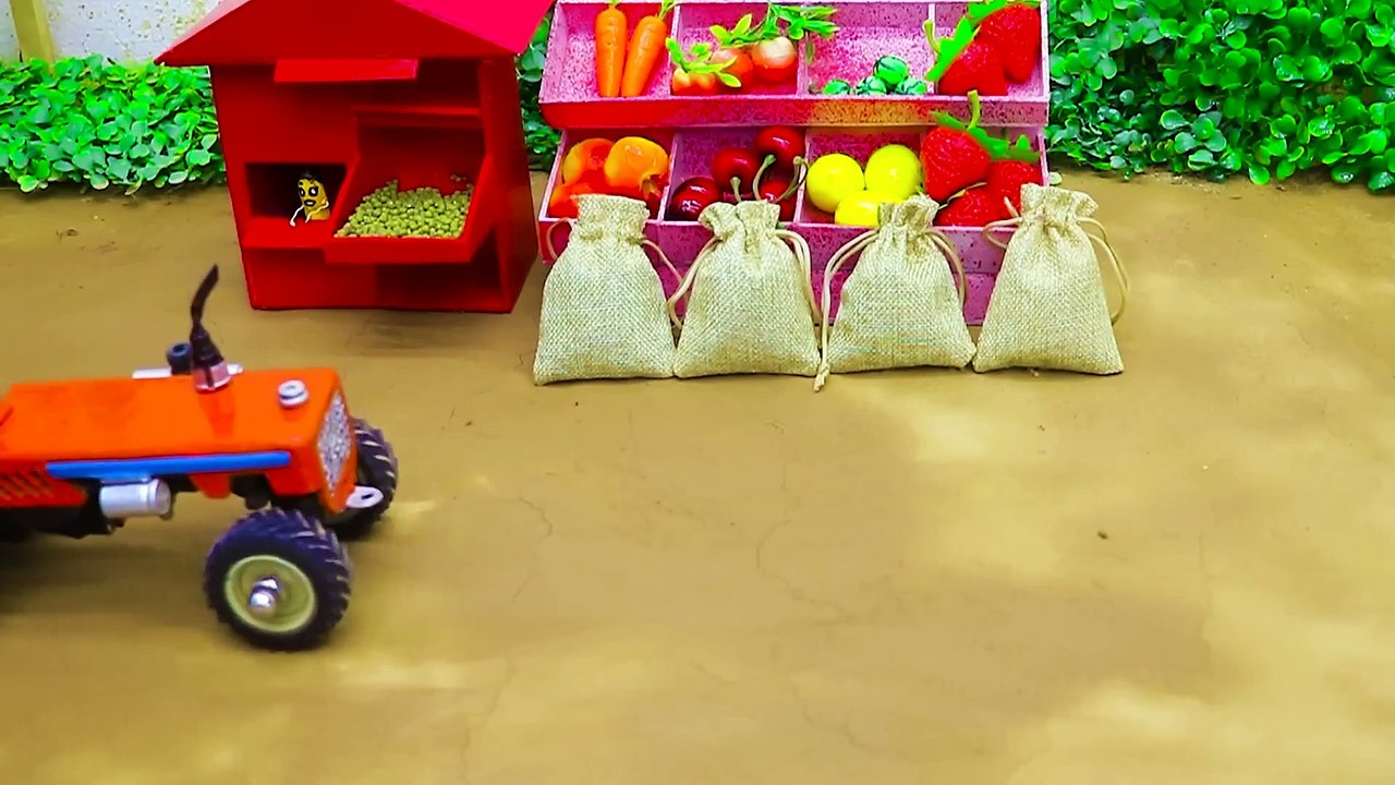 Diy tractor making bulldozer repair  - Heavy truck carrying sugarcane,farm with cows and chickens