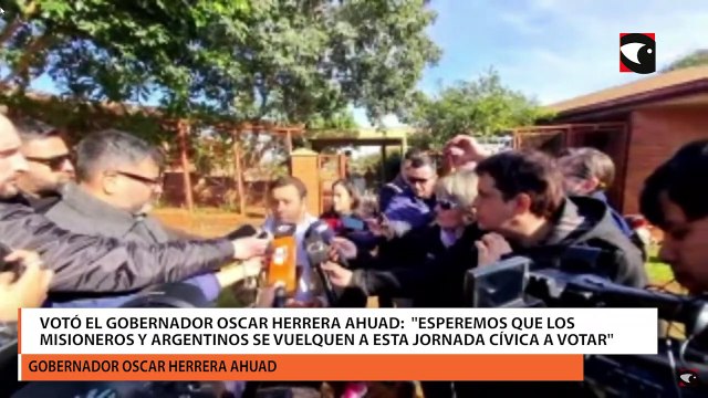 Votó el gobernador Oscar Herrera Ahuad: esperemos que los misioneros y argentinos se vuelquen a esta jornada cívica a votar