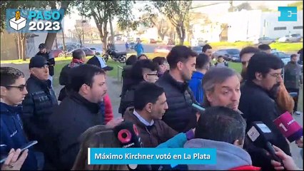 Máximo Kirchner votó en La Plata