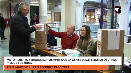 Votó Alberto Fernández: "Siempre que la gente elige, elige su destino, y el de sus hijos 2"