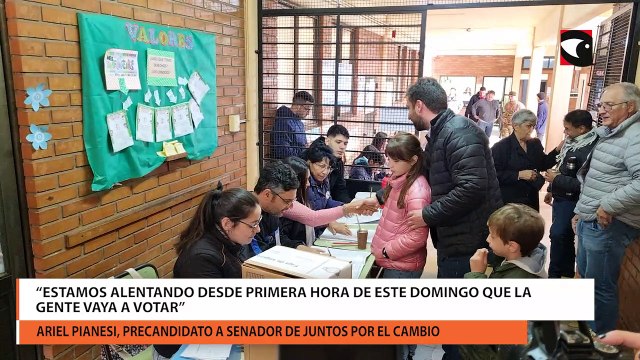#PASO2023 | Emitió su voto Ariel “Pepe” Pianesi, precandidato a senador de Juntos por el Cambio