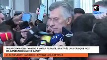 Mauricio Macri “Vamos a votar para dejar atrás una era que nos ha generado mucho daño