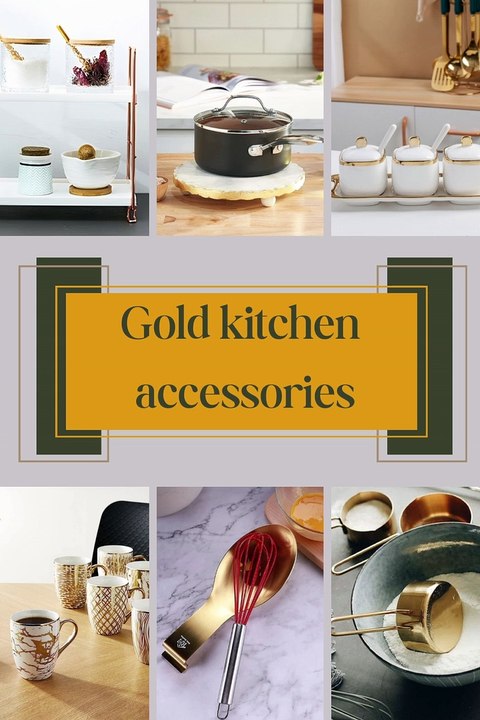 Gold kitchen accessories from amazon