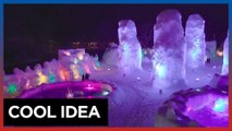 Lake Shikotsu Ice Festival – sculptures of frozen blue