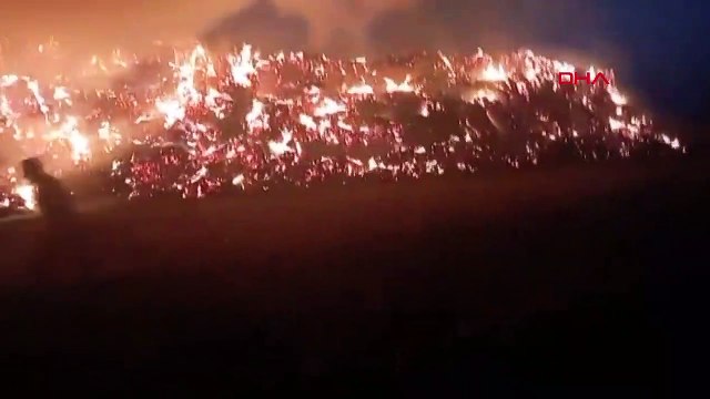 Un incendie s'est déclaré dans des balles de foin à Ceyhan