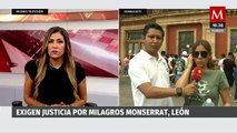 Familiares de Milagros Monserrat realizan protesta en León para exigir justicia