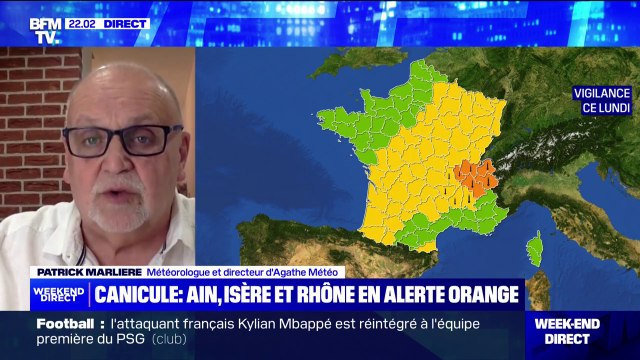 Canicule: Ce dôme de chaleur est installé au moins jusqu'en début de semaine prochaine , affirme le météorologue Patrick Marlière (Agate Météo)