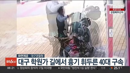 Descargar video: 대구 학원가 길에서 흉기 휘두른 40대 구속