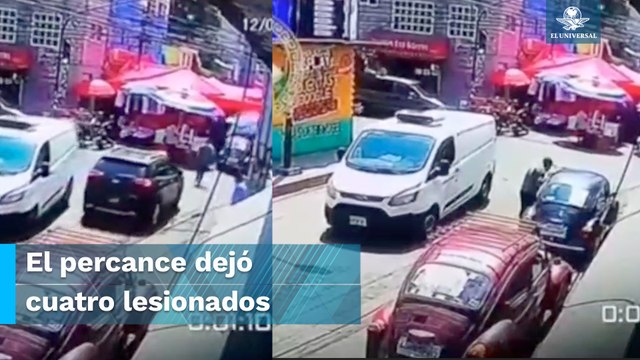 Menor que aprendía a manejar se metió con todo y “vocho” al tianguis en la GAM