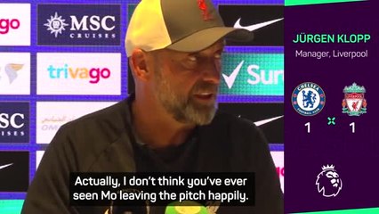 Salah is 'never happy' when substituted - Klopp