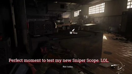 Giving me brand new sniper scope a spin.