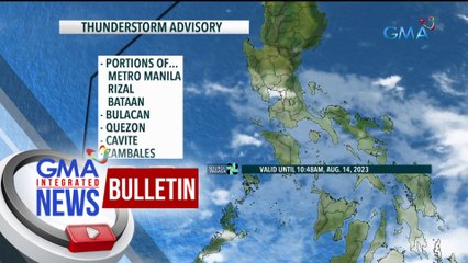 Thunderstorm Advisory (August 14, 2023)  | GMA Integrated News Bulletin