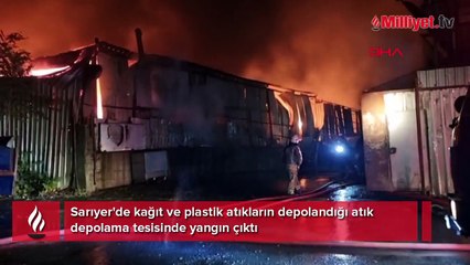 Atık toplama tesisinde yangın! 3 buçuk saat sonra kontrol altına alındı