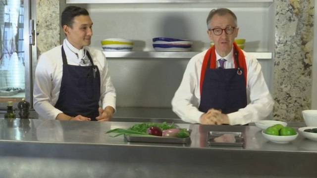Ma recette avec un chef: cuisinez un ceviche de Daurade avec Alexandre Pierram, chef adjoint de David et Stéphanie Le Quellec, et Christophe Barbier