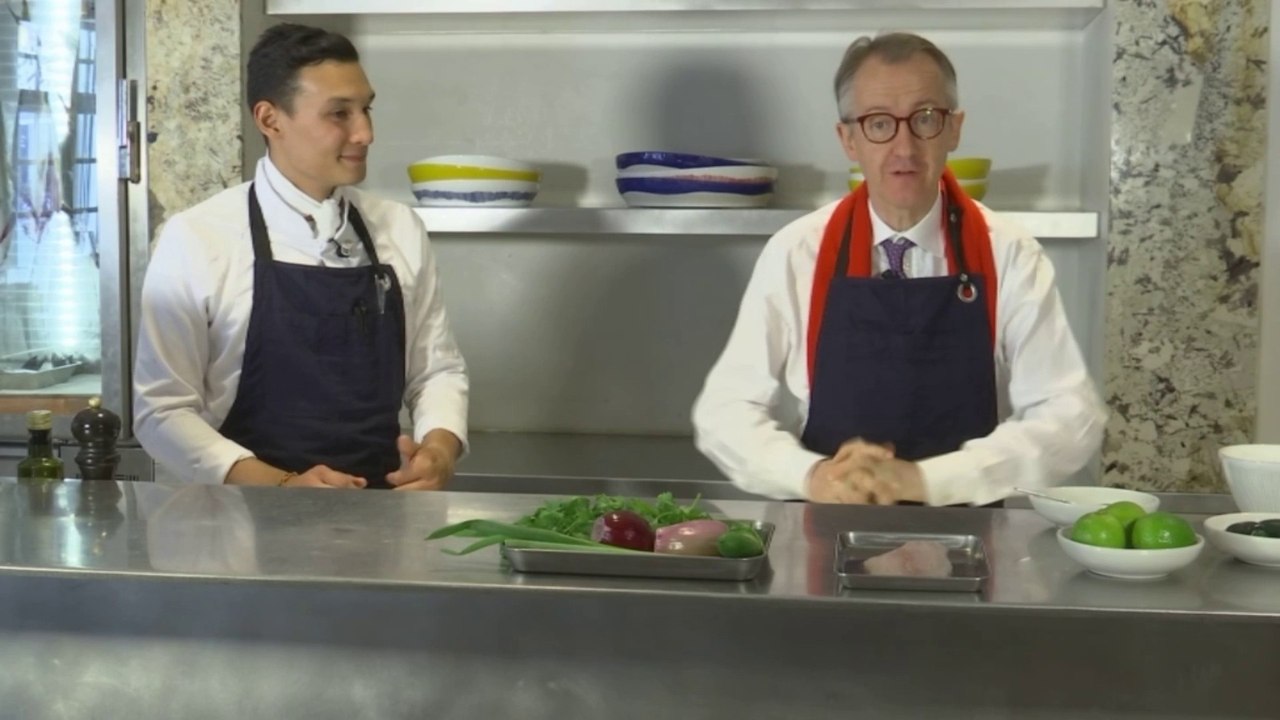 Ma recette avec un chef: cuisinez un ceviche de Daurade avec Alexandre Pierram, chef adjoint de David et Stéphanie Le Quellec, et Christophe Barbier