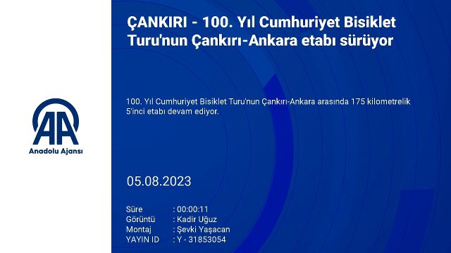 ÇANKIRI - 100. Yıl Cumhuriyet Bisiklet Turu'nun Çankırı-Ankara etabı sürüyor