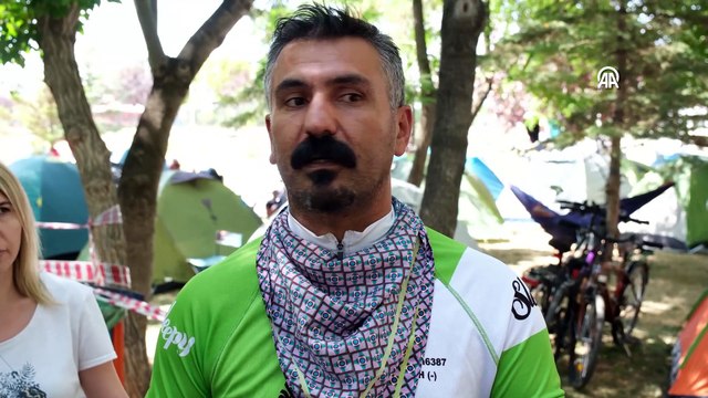 VAN - Görme engelli bisiklet tutkunları Van'daki festivale renk kattı