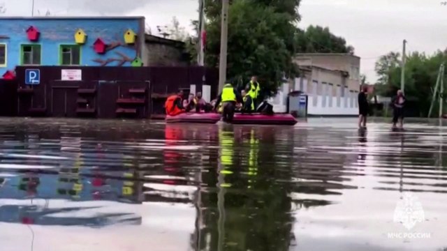 Russian official video shows typhoon floods in Far East