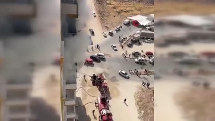 Mardin'de bir apartmanın 5. katında çıkan yangın söndürüldü
