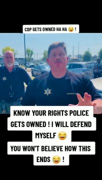 COP GETS OWNED BY A BRAVE MAN ! KNOW YOUR RIGHTS ! 1ST AMENDMENT FREE EDUCATION ! HE THOUGHT HE WAS SO TOUGH !