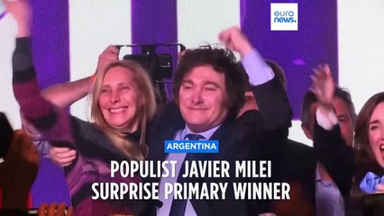 Far-right populist Javier Milei is the biggest vote-getter in Argentina's presidential primary