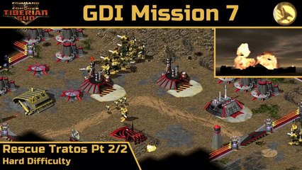 How to Beat C&C Tiberian Sun GDI Mission 7: Rescue Tratos Pt 2/2 - Hard - HD