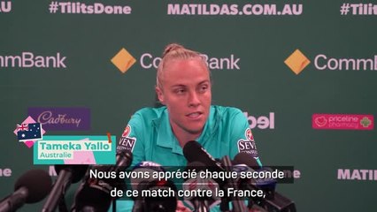 Australie - Yallop : “On ne se laisse jamais abattre et on est fières de cette attitude”