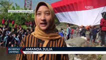 Bendera Merah Putih Raksasa Berkibar di HUT RI Ke-78