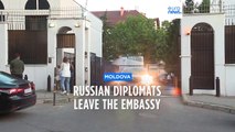 Dozens of Russian diplomats leave Moldova after expulsion order