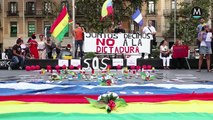 Manifestación en Barcelona contra las dictaduras en Latinoamérica