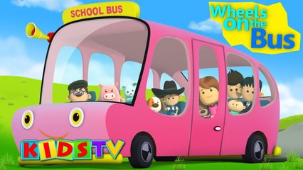 Pink Wheels On The Bus, Little Eddie Cartoons - Nursery Rhymes by Kids Tv