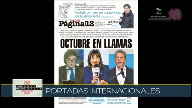 Enclave Mediática 14-08: Argentina define candidatos a elecciones presidenciales