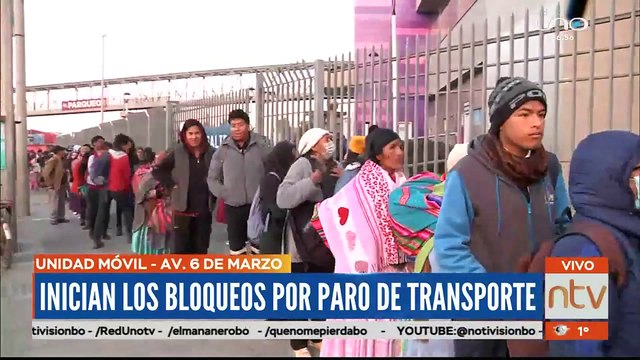 Inician bloqueos de choferes en El Alto
