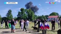 DETIK-DETIK Jet Tempur Su-30 Rusia Sebelum Meledak