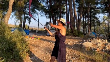 Akbelen direnişinin 19. gününde Rabia’nın hulahoop gösterisi sosyal medyada gündem oldu