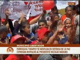 Pueblo de Tunapuy en el edo. Sucre marcha con entusiasmo en apoyo al presidente Nicolás Maduro