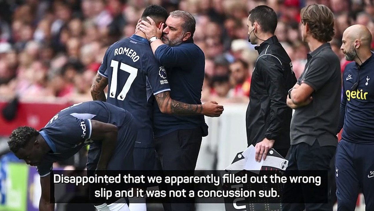 Postecoglou admits Spurs' Romero concussion sub error
