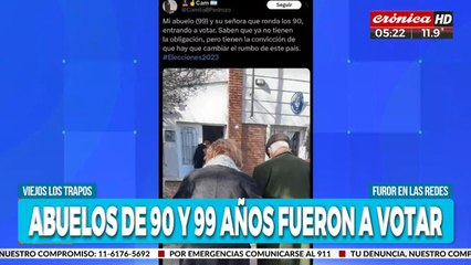 Tienen 90 y 99 años, fueron a votar y emocionaron a todos