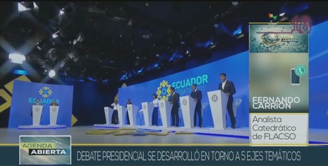 Debate presidencial en Ecuador se centra en la violencia y pluralidad política