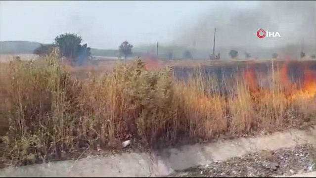 Burdur'da 100 Dönüm Tarım Arazisi ve Saman Balyaları Yangında Küle Döndü