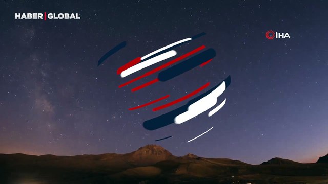 Erciyes'te büyüleyici Perseid meteor yağmuru manzarası böyle görüntülendi...