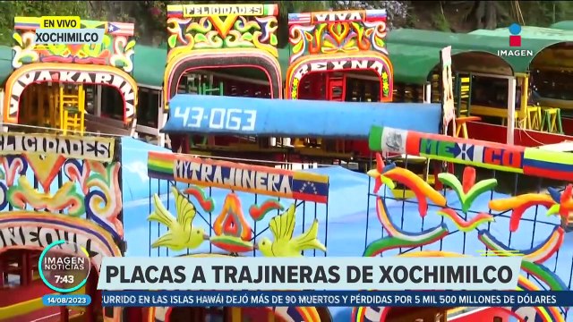 Inicia la entrega de placas a trajineras de Xochimilco