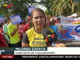 Pueblo de Yaguaraparo en el edo. Sucre marchó para manifestar su apoyo al presidente Nicolás Maduro