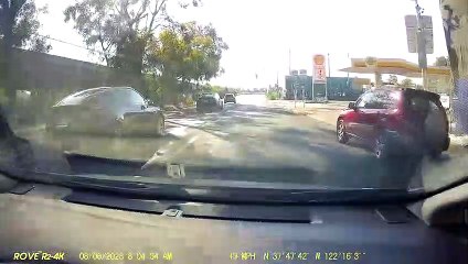Jeep Runs A Red Light