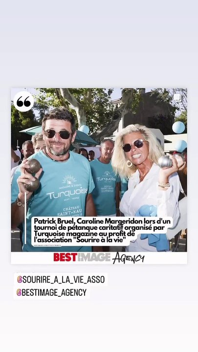 Caroline Margeridon entourée de Patrick Bruel, Instagram.