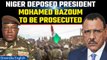 Niger coup leaders announce prosecution of ousted President Mohamed Bazoum | Oneindia News