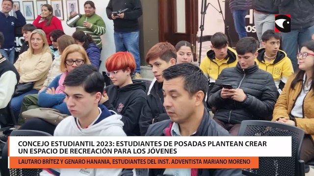 Concejo Estudiantil 2023: estudiantes de Posadas plantean crear un espacio de recreación para los jóvenes