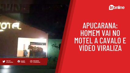 Homem vai a cavalo em motel e vídeo viraliza em Apucarana