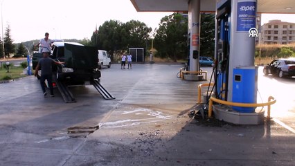 Uşak'ta drift yapan sürücünün aracındaki 1 kişi yaralandı